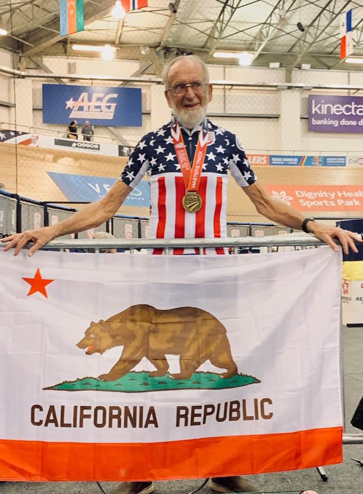 Jim T shows off one of his medals